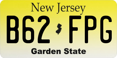 NJ license plate B62FPG