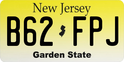 NJ license plate B62FPJ
