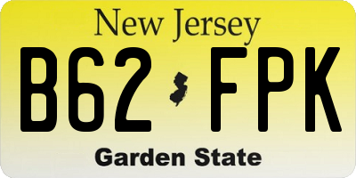 NJ license plate B62FPK