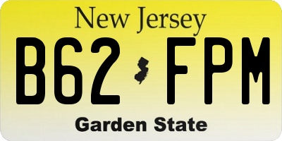NJ license plate B62FPM