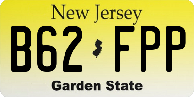 NJ license plate B62FPP