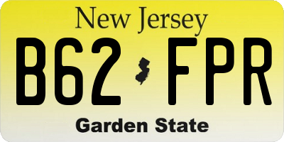 NJ license plate B62FPR