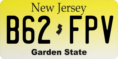 NJ license plate B62FPV