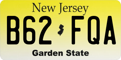 NJ license plate B62FQA