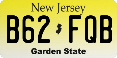 NJ license plate B62FQB