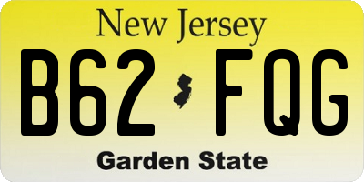 NJ license plate B62FQG