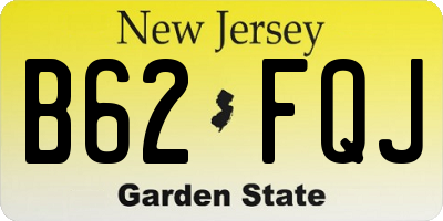 NJ license plate B62FQJ