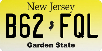 NJ license plate B62FQL