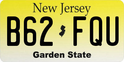 NJ license plate B62FQU