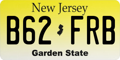 NJ license plate B62FRB
