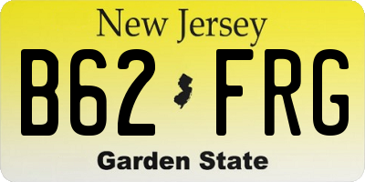 NJ license plate B62FRG