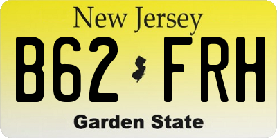 NJ license plate B62FRH