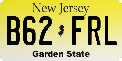NJ license plate B62FRL