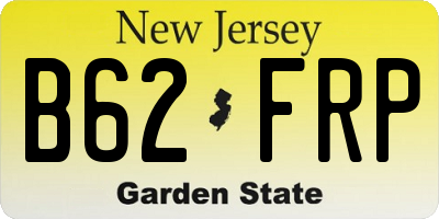 NJ license plate B62FRP
