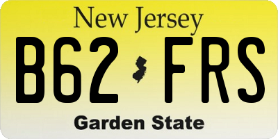 NJ license plate B62FRS