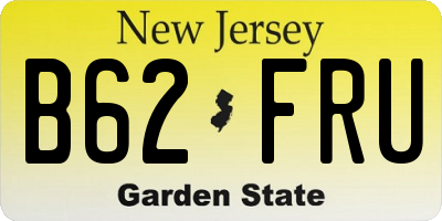 NJ license plate B62FRU