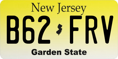 NJ license plate B62FRV