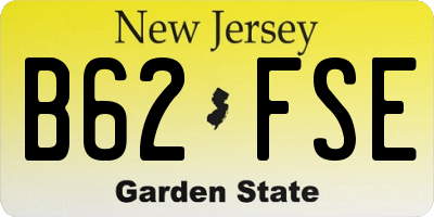 NJ license plate B62FSE