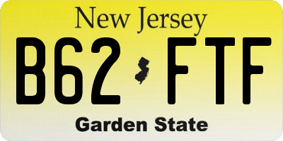 NJ license plate B62FTF