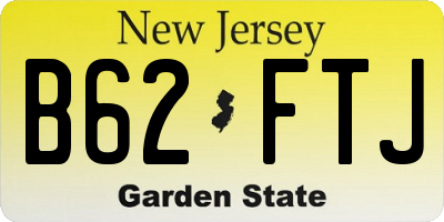 NJ license plate B62FTJ