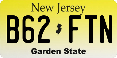 NJ license plate B62FTN