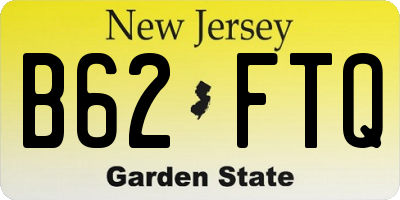 NJ license plate B62FTQ