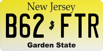 NJ license plate B62FTR