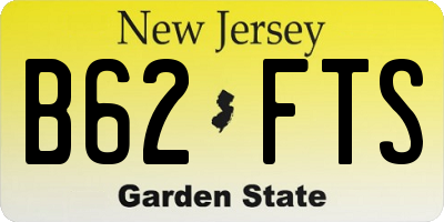 NJ license plate B62FTS