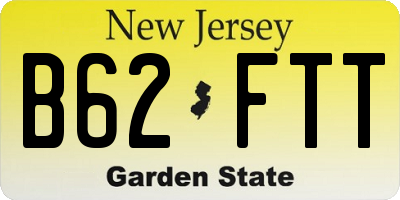NJ license plate B62FTT