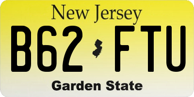NJ license plate B62FTU