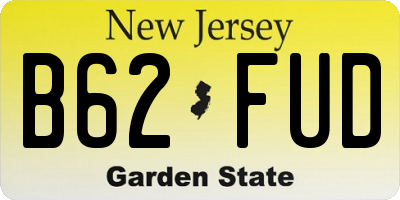 NJ license plate B62FUD