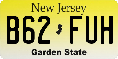 NJ license plate B62FUH