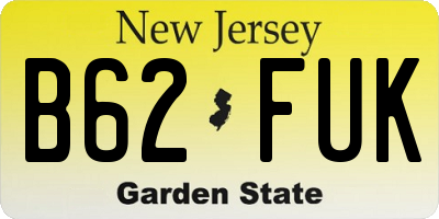 NJ license plate B62FUK