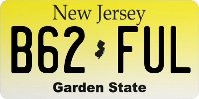 NJ license plate B62FUL