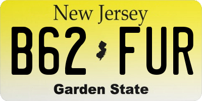NJ license plate B62FUR
