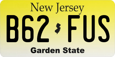 NJ license plate B62FUS