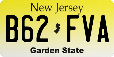 NJ license plate B62FVA