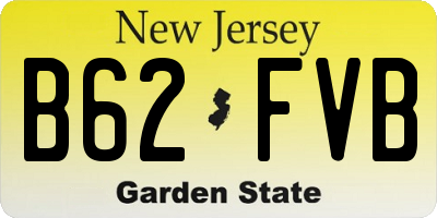 NJ license plate B62FVB
