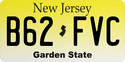 NJ license plate B62FVC