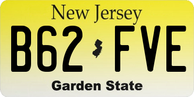 NJ license plate B62FVE