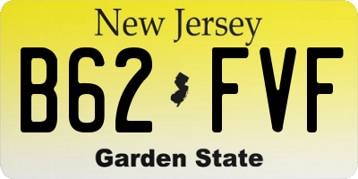 NJ license plate B62FVF