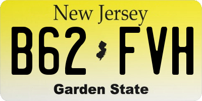 NJ license plate B62FVH