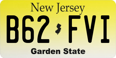 NJ license plate B62FVI
