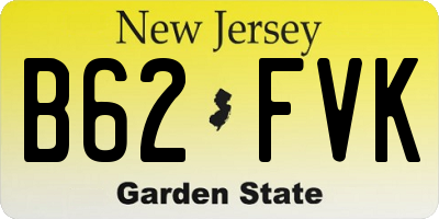 NJ license plate B62FVK