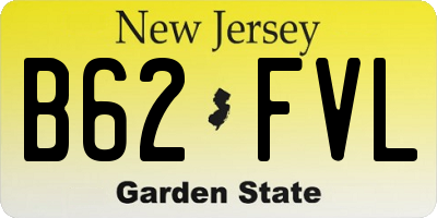 NJ license plate B62FVL