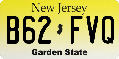 NJ license plate B62FVQ
