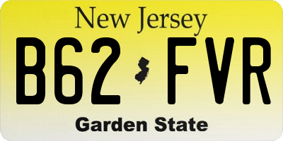 NJ license plate B62FVR