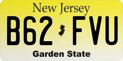 NJ license plate B62FVU