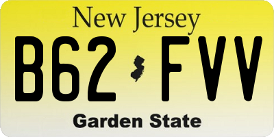 NJ license plate B62FVV