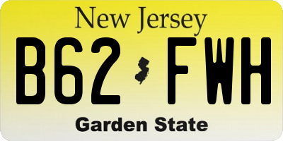 NJ license plate B62FWH